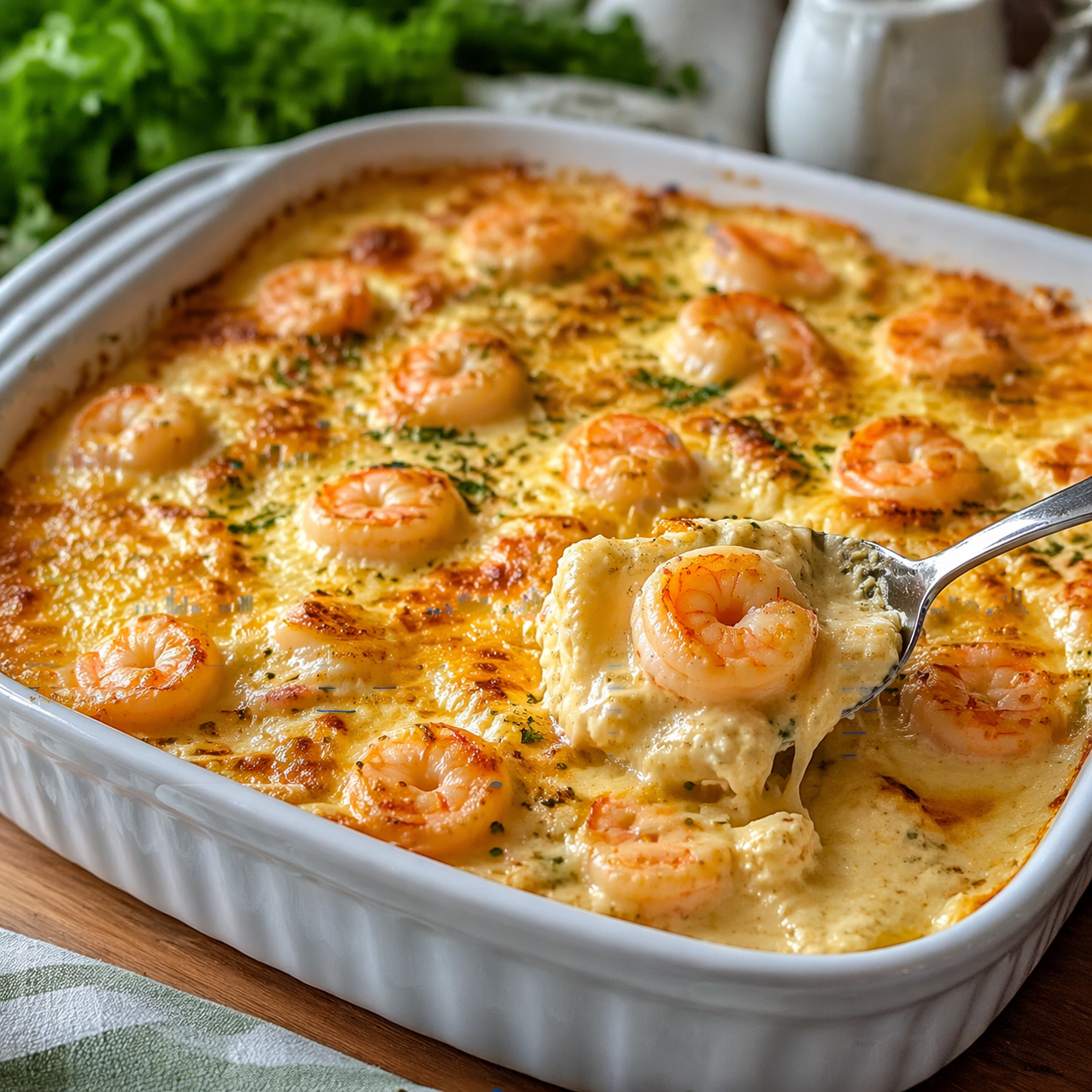 camarão ao catupiry na travessa cremoso