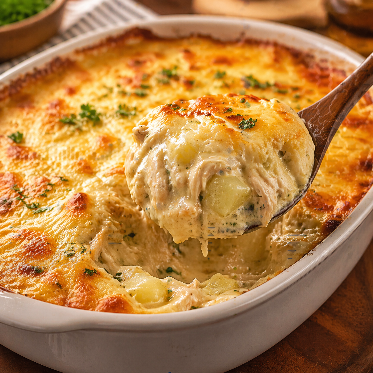 frango cremoso com requeijao e batata