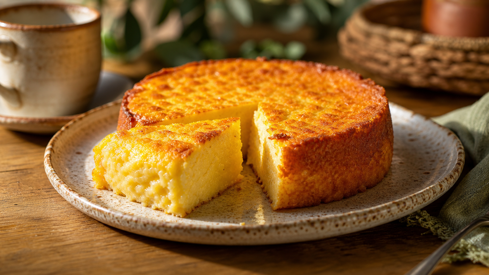 bolo de fuba cremoso com queijo